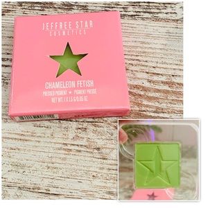 Jeffree Star green pressed pigment eyeshadow blood money chameleon fetis…
